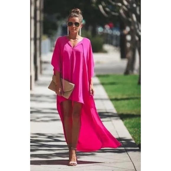 Vici Dresses & Skirts - Vici Alpha + Omega High Low Dress Fuchsia